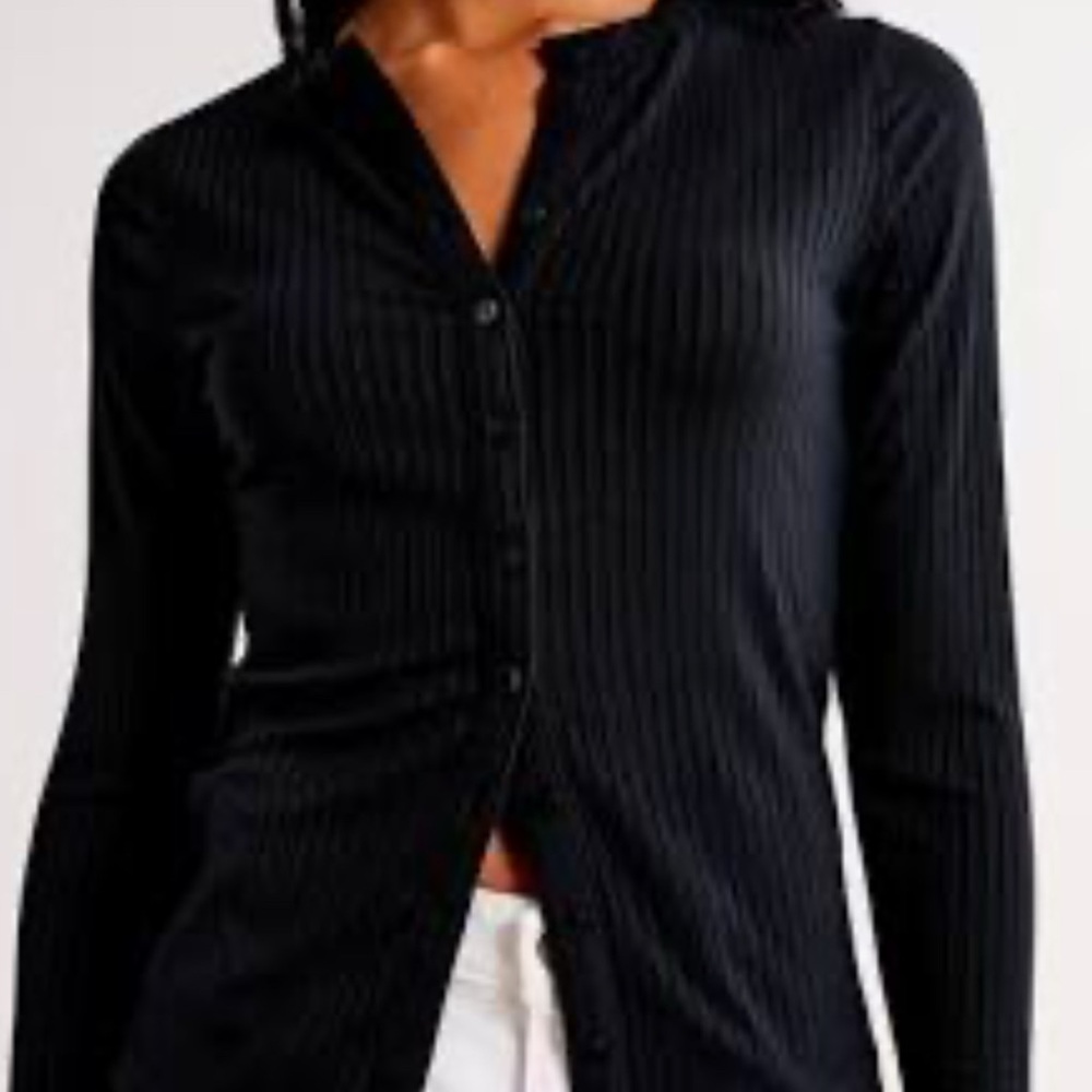 Abercrombie & Fitch Black Ribbed Top